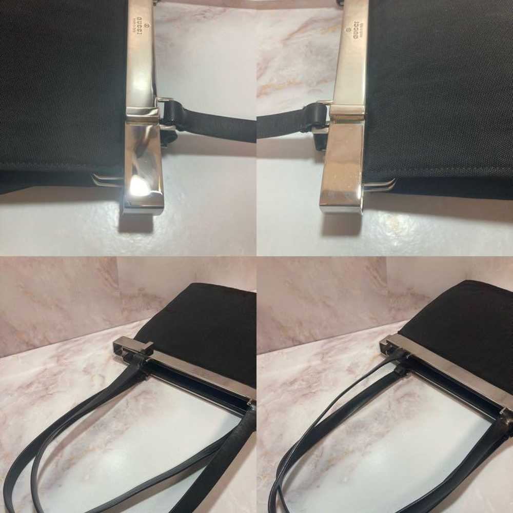 GUCCI Handbag Shoulder Bag Nylon Canvas Leather - image 7