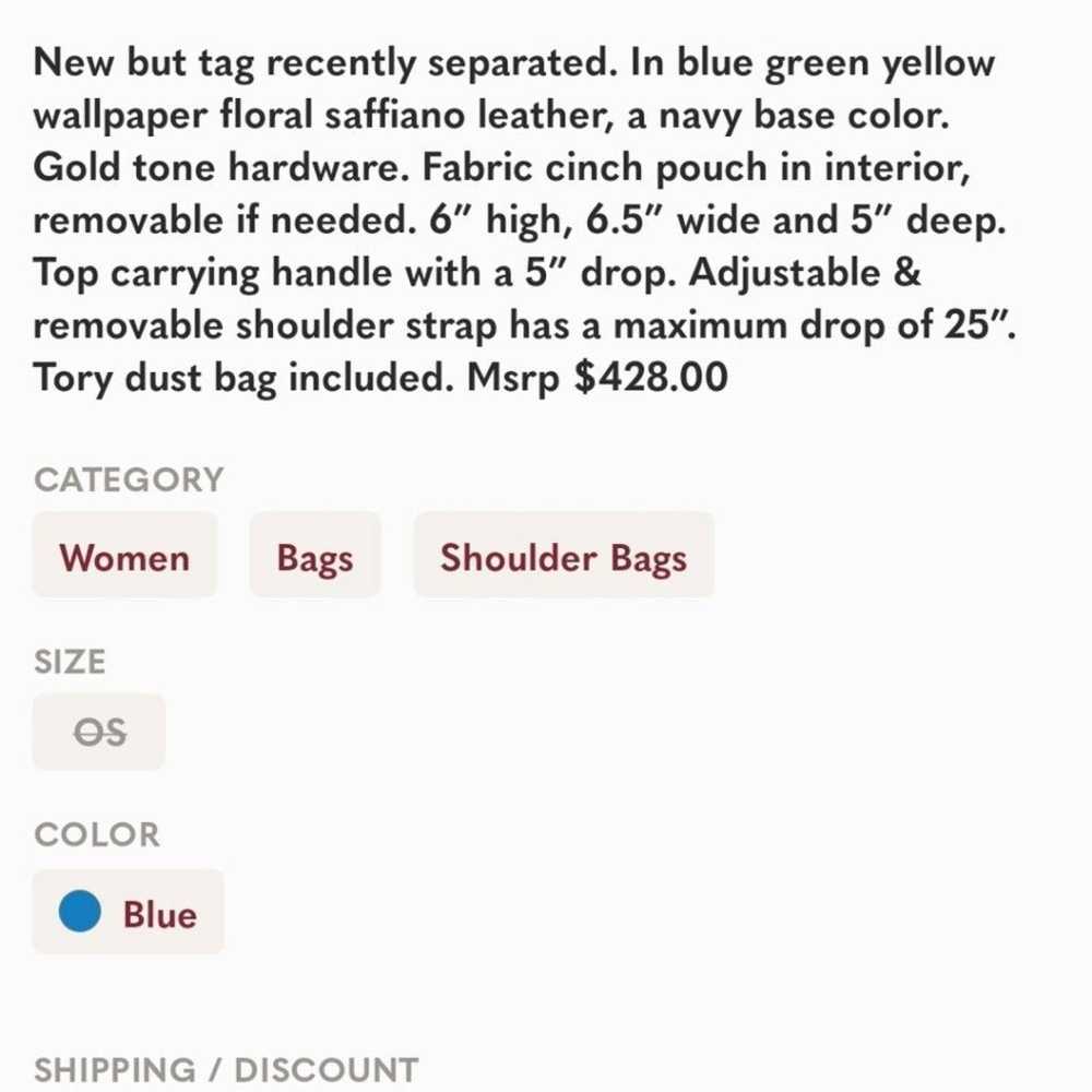 - NWOT Tory Burch Emerson Satchel Bucket Bag - image 7