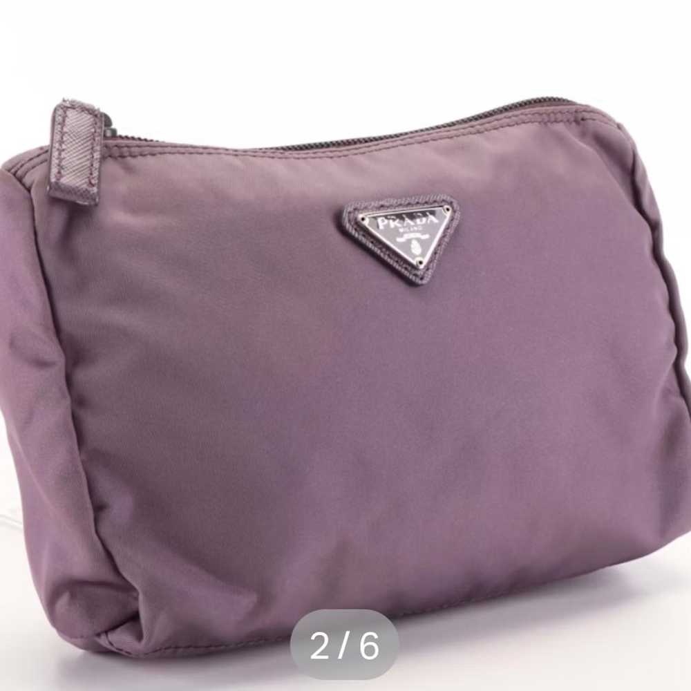 Authentic Prada Cosmetics Vanity Pouch in Purple … - image 2