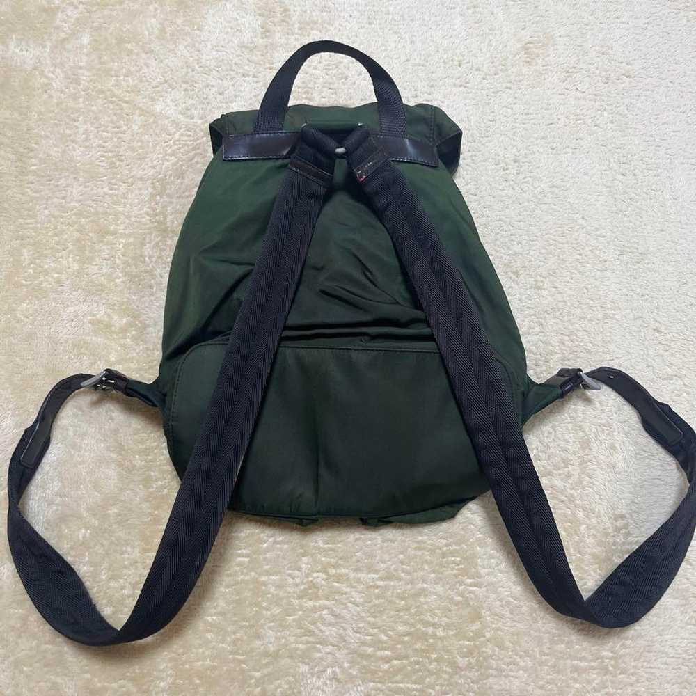 PRADA Olive Green Backpack Bag Nylon Genuine Prod… - image 4