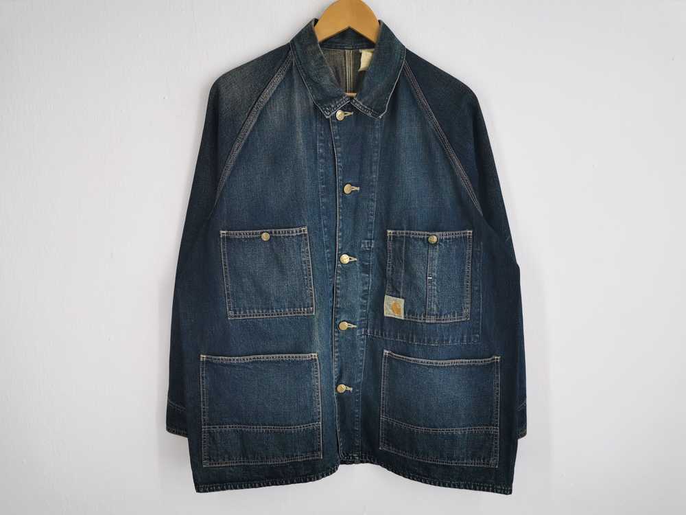 Carhartt Vintage 90s Carhatt Denim Jeans Jacket S… - image 2