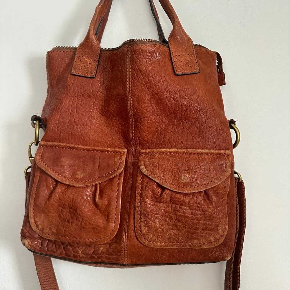 Fossil Leather Shoulder Bag Womens Brown Vintage … - image 6