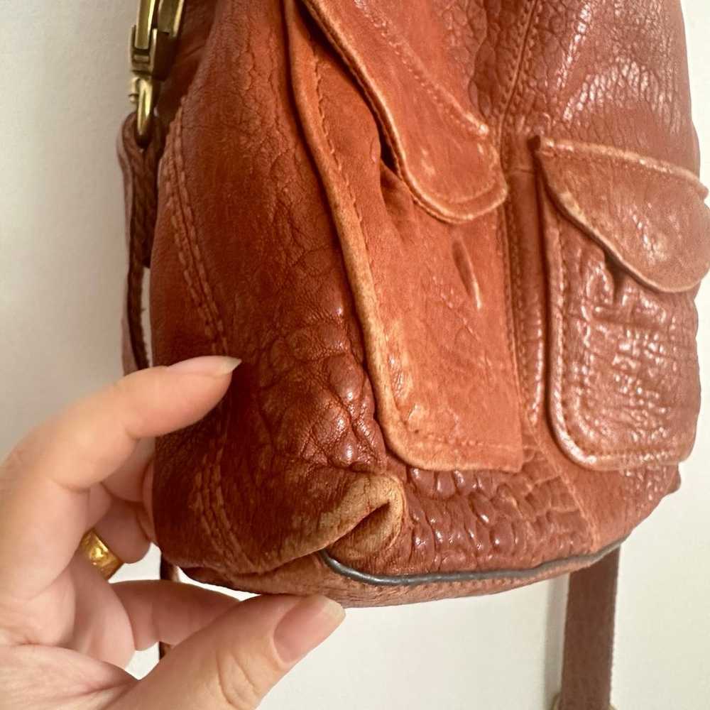 Fossil Leather Shoulder Bag Womens Brown Vintage … - image 7