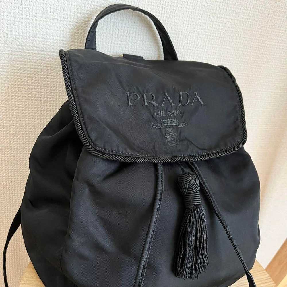 [PRADA] Logo Embroidered Mini Backpack - image 2