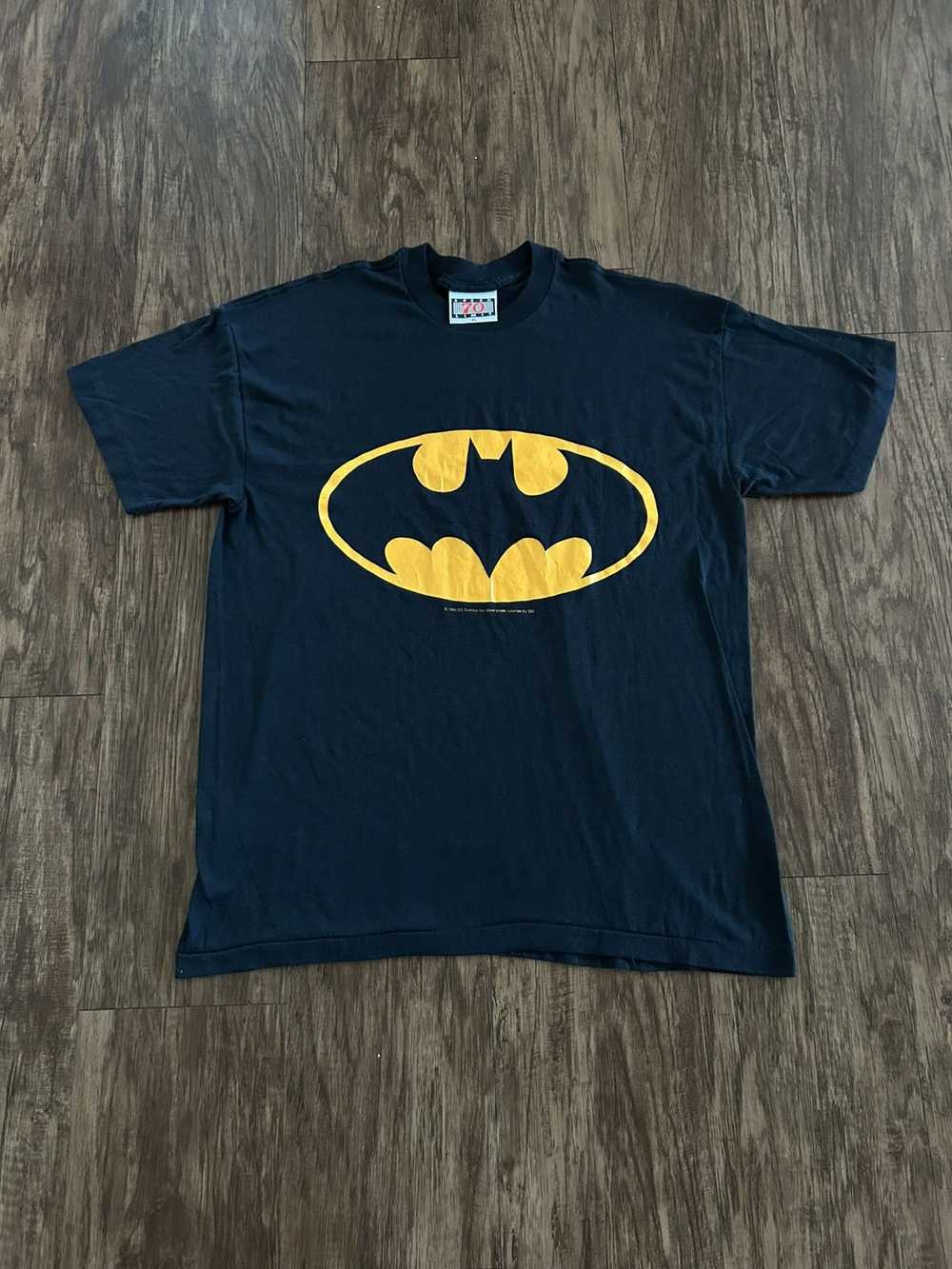 Batman × Vintage Vintage 1960s Batman Black XL T-… - image 1