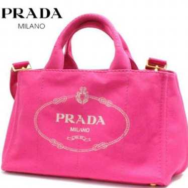 PRADA Canapa Tote Bag - Pink