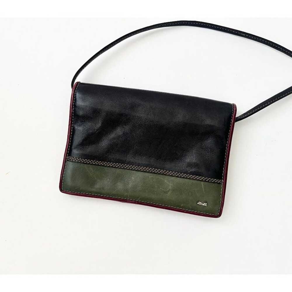 Retro Genuine Genuine Leather Tri-Color Crossbody… - image 1