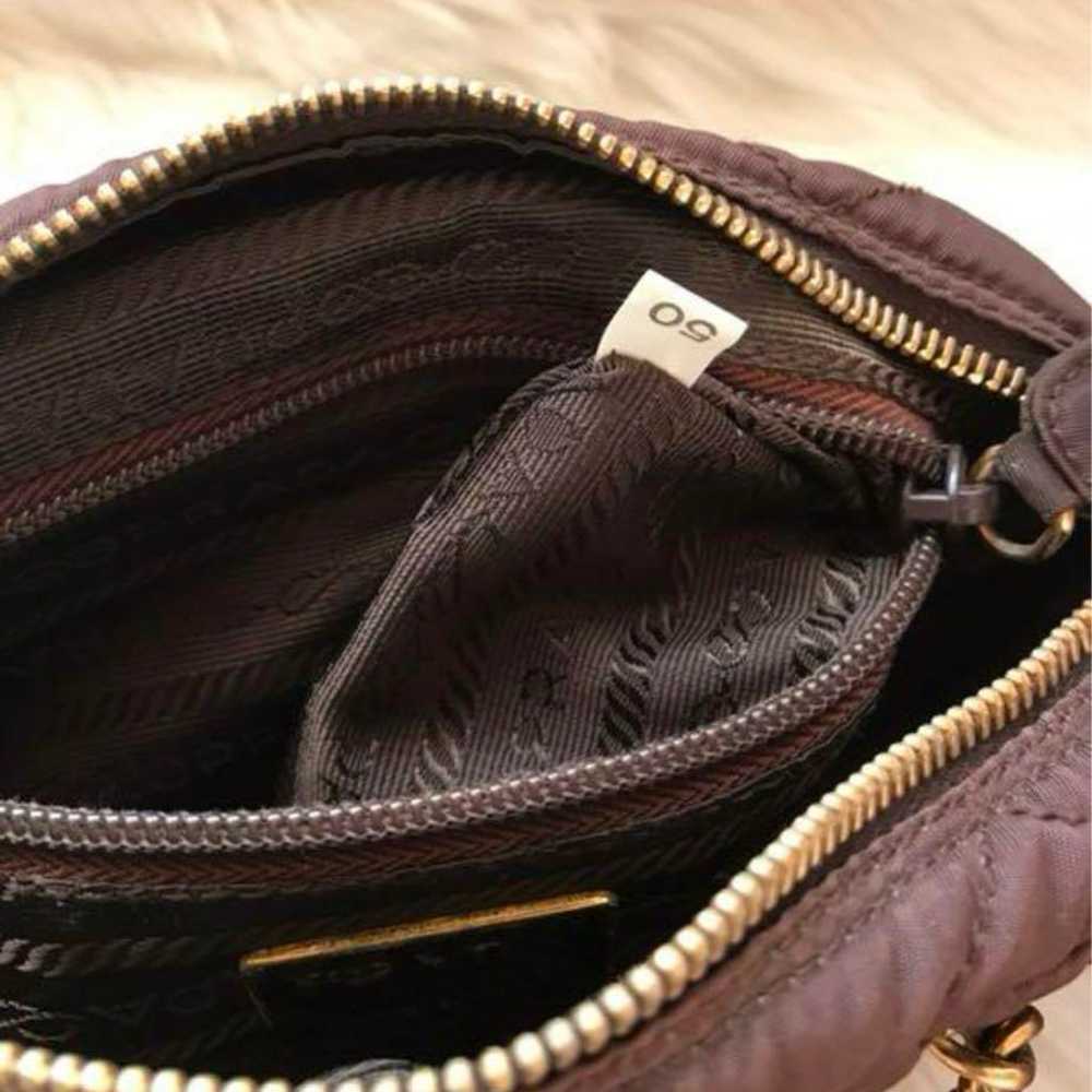 Prada Chain Mini Bag Brown - image 7