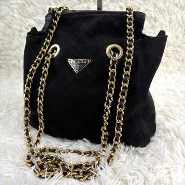 【Excellent Condition】Prada Shoulder Bag Chain Sued