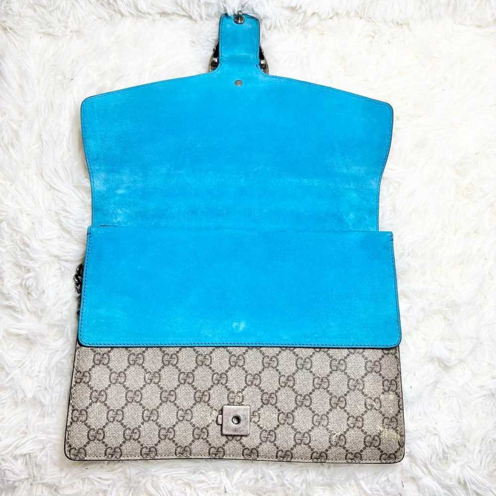 GUCCI Dionysus Chain Shoulder Bag GG Pattern Ligh… - image 9