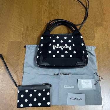 Balenciaga Navy Cabas XS Dot