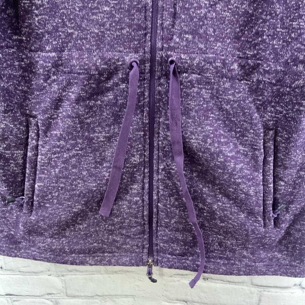 Vintage Purple Heathered Zip Up Drawstring Sweats… - image 3