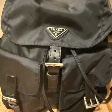 Prada Tessuto Nylon Saffiano Vela Backpack