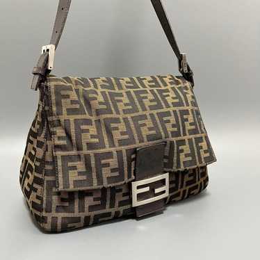 FENDI Mamma Bucket Zucchino Pattern Handbag One Sh