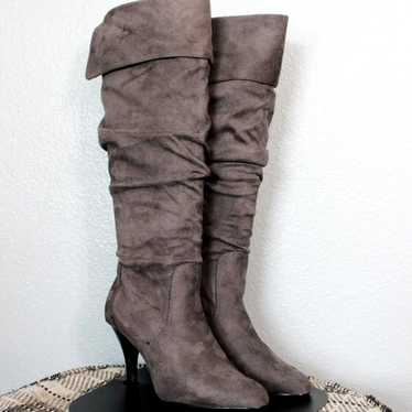 Skechers Slouchy Suede Tall Boots Knee High Size 8 - image 1