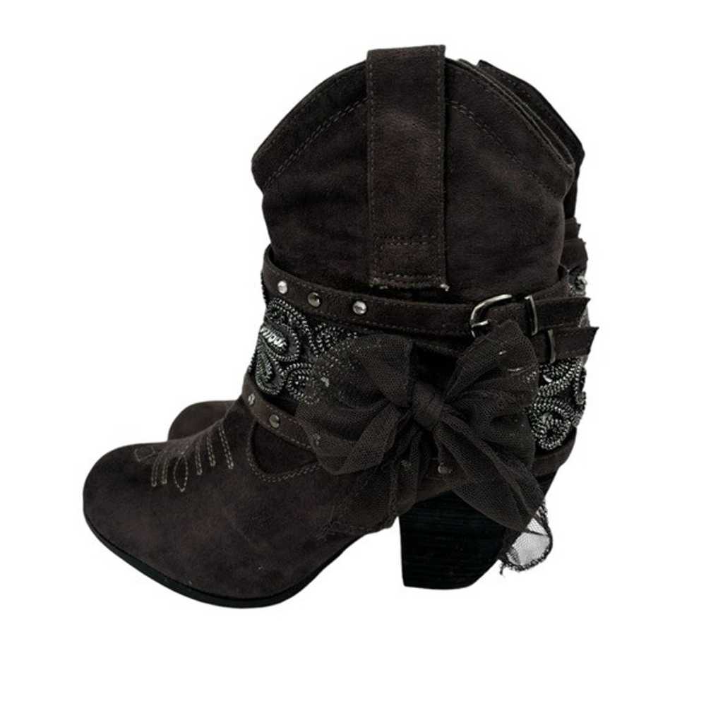 Not Rated Midas Sequin Studded Bow Booties size 7 - image 6