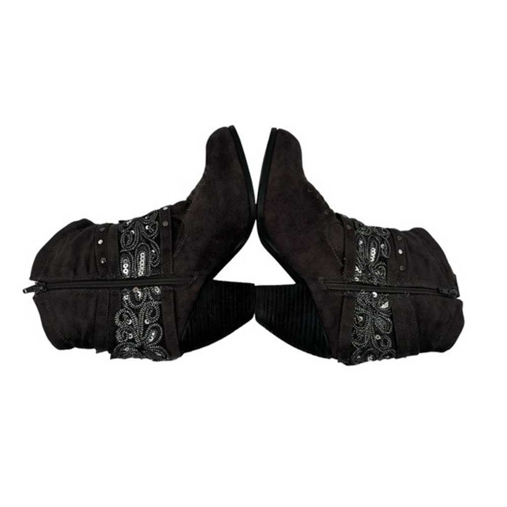 Not Rated Midas Sequin Studded Bow Booties size 7 - image 8