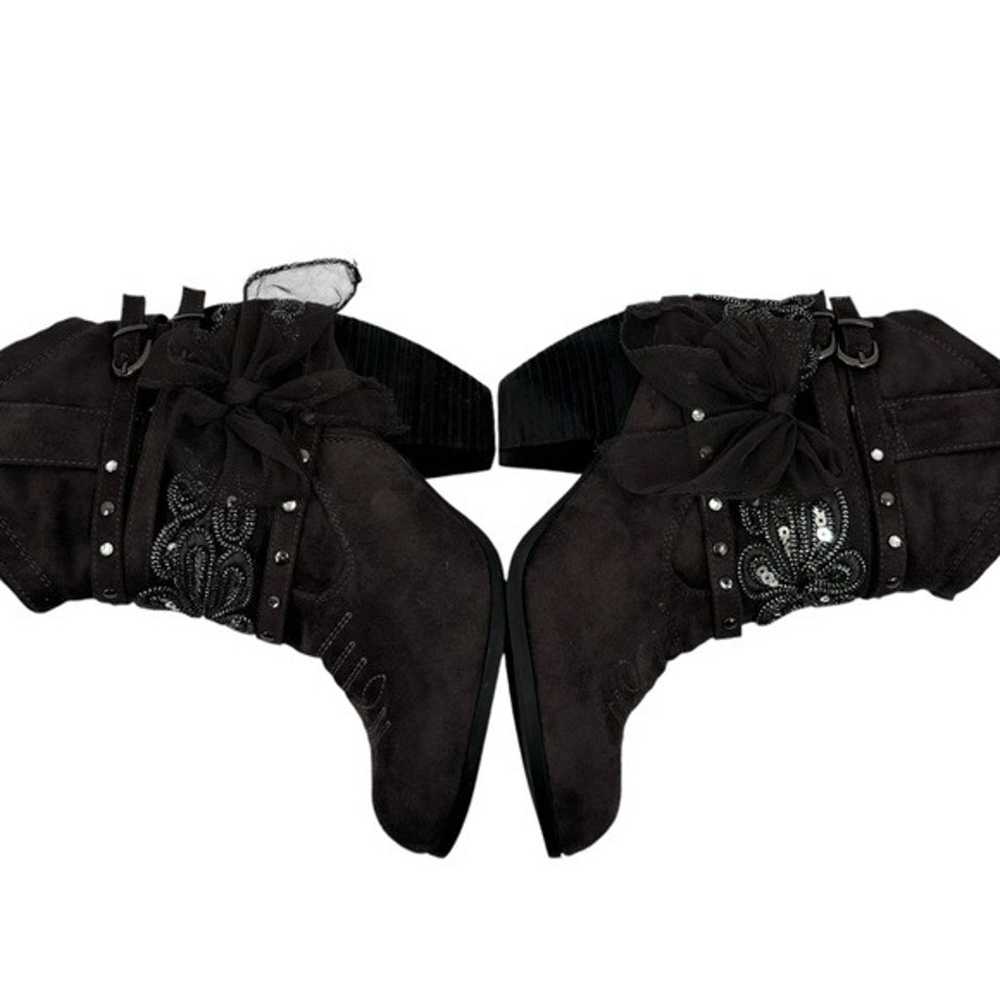 Not Rated Midas Sequin Studded Bow Booties size 7 - image 9