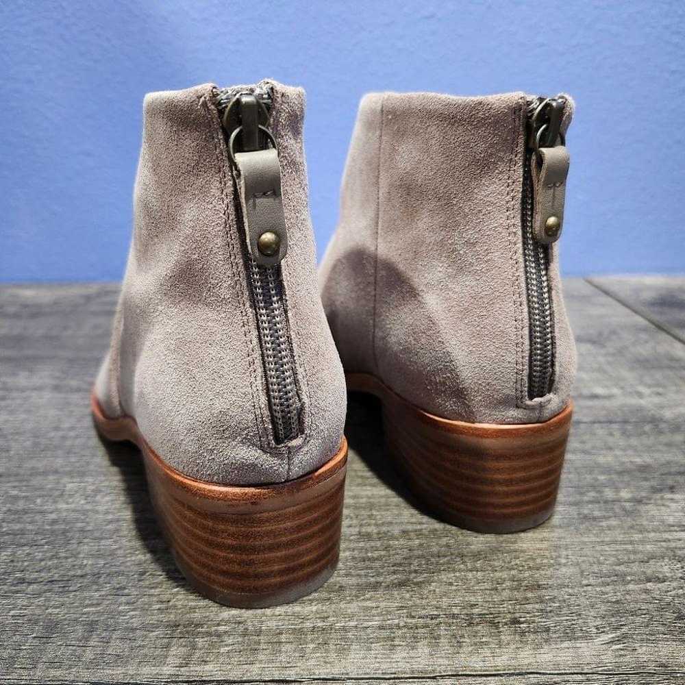 Soludos Womens Ankle Boots Sz 5 Gray Suede Stacke… - image 5