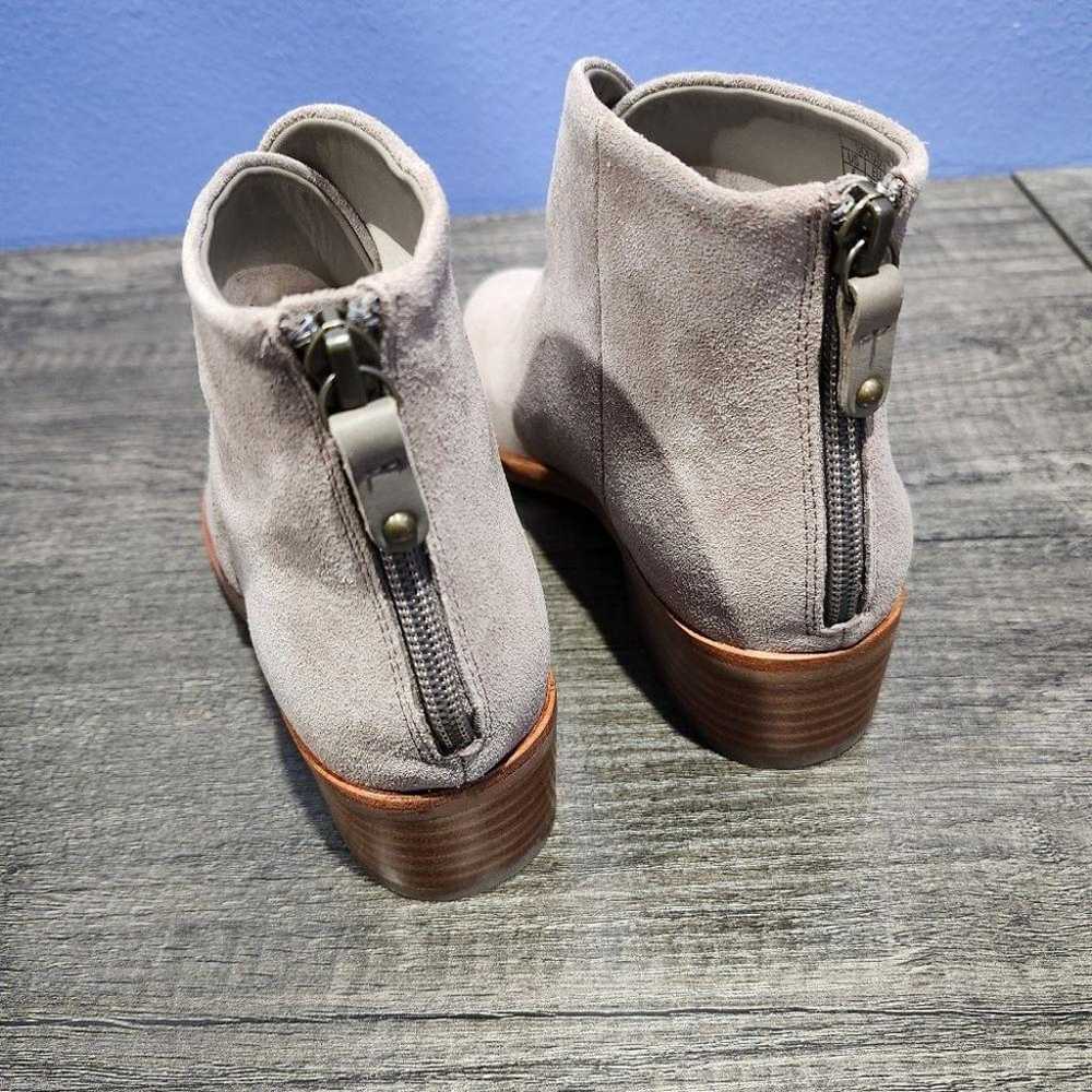 Soludos Womens Ankle Boots Sz 5 Gray Suede Stacke… - image 6