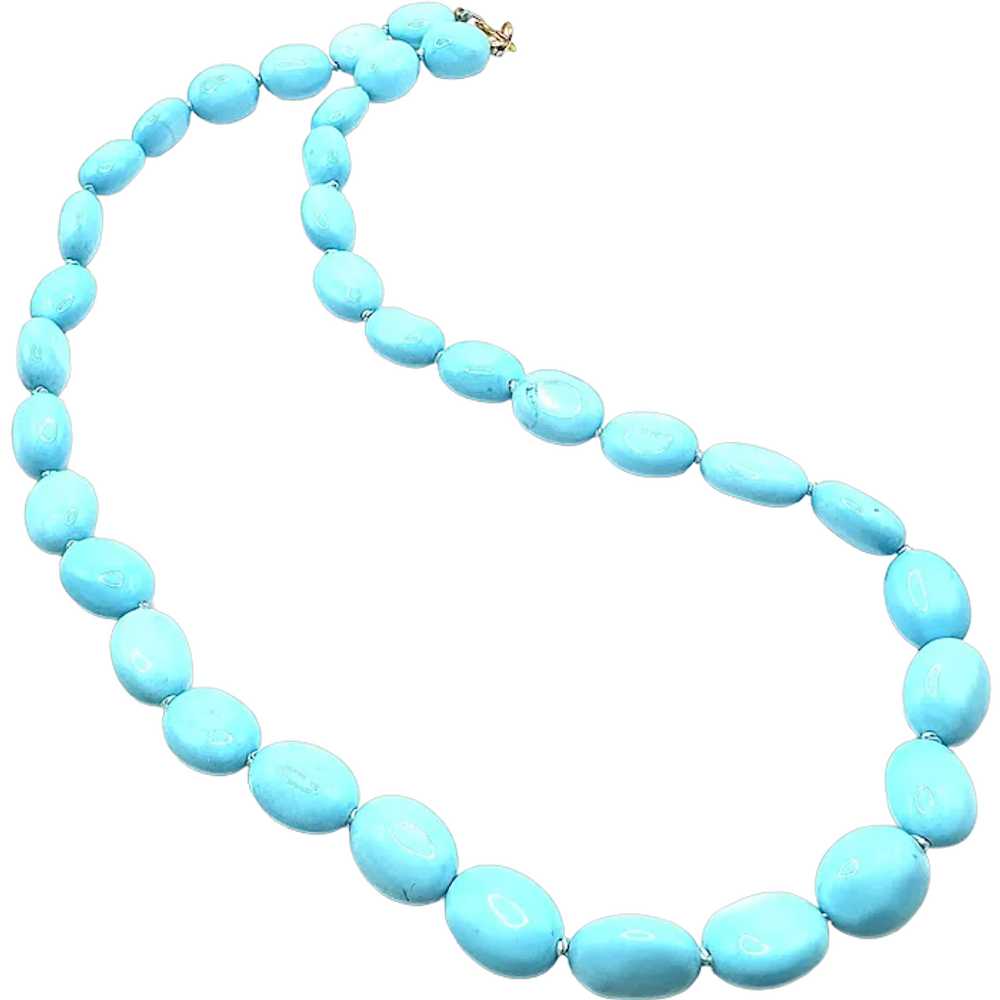 18k Gold and Turquoise Necklace - image 1