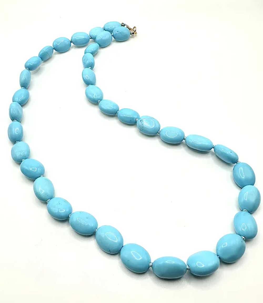 18k Gold and Turquoise Necklace - image 3