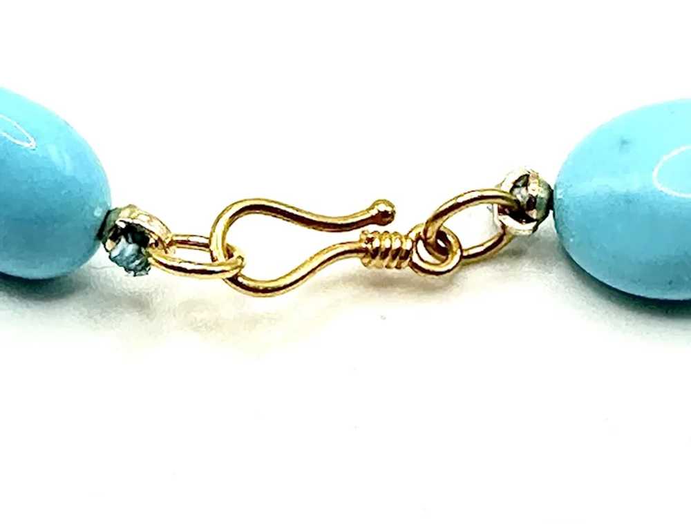 18k Gold and Turquoise Necklace - image 4