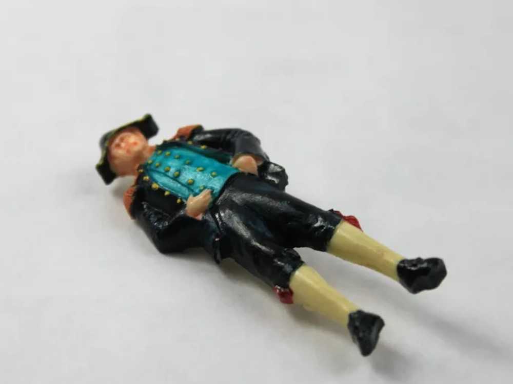 1940s Celluloid Officer Figural Brooch Pin - image 2