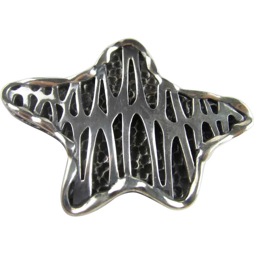 Coro Sterling Modernist Pin - image 1