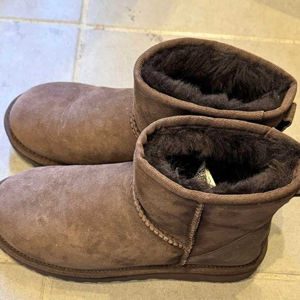 UGG Classic Mini Sheepskin Short Boots Brown 6 (2… - image 2