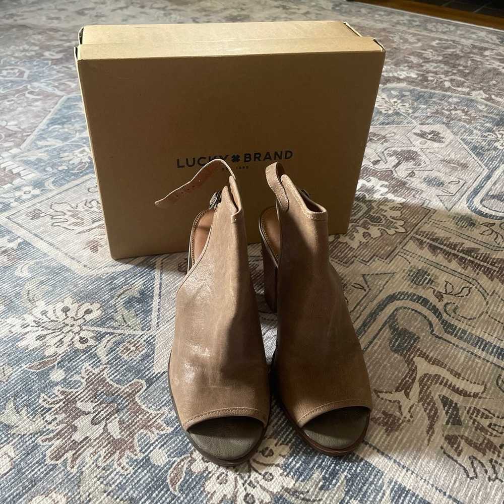 Lucky Brand peep toe boots 9.5 - image 1