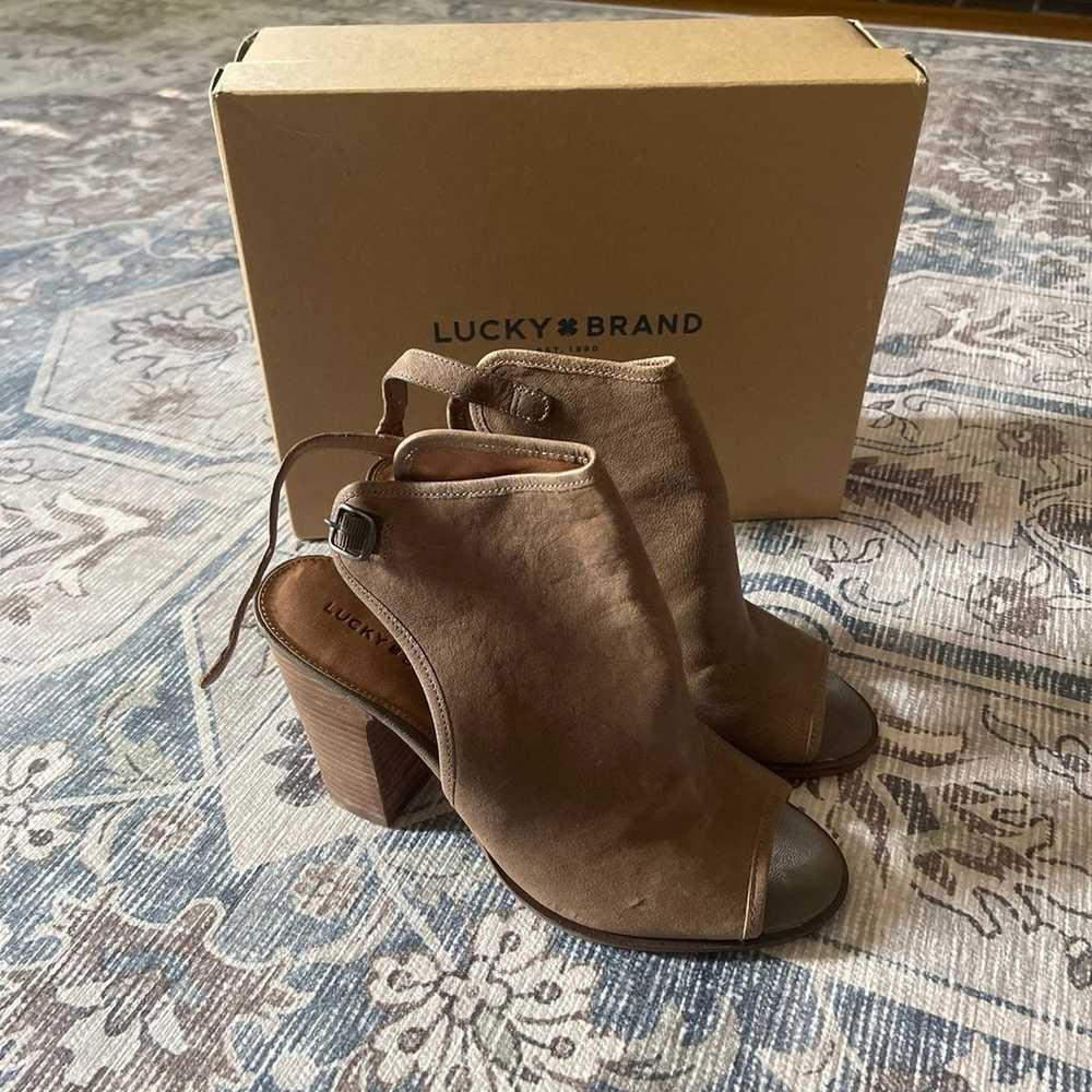 Lucky Brand peep toe boots 9.5 - image 2