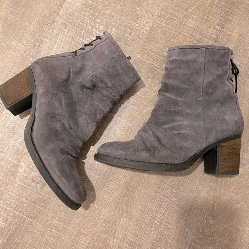 BOS & CO | Barlow Suede Leather Boots - Gray - 41 - image 2