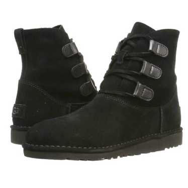 UGG Women's Black Suede Elvi Harness Boots Size 7