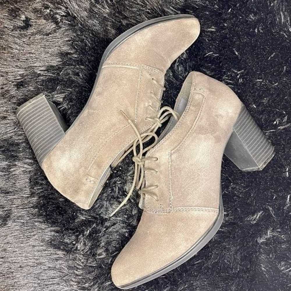 Clarks Gray Suede Lace Booties - image 2