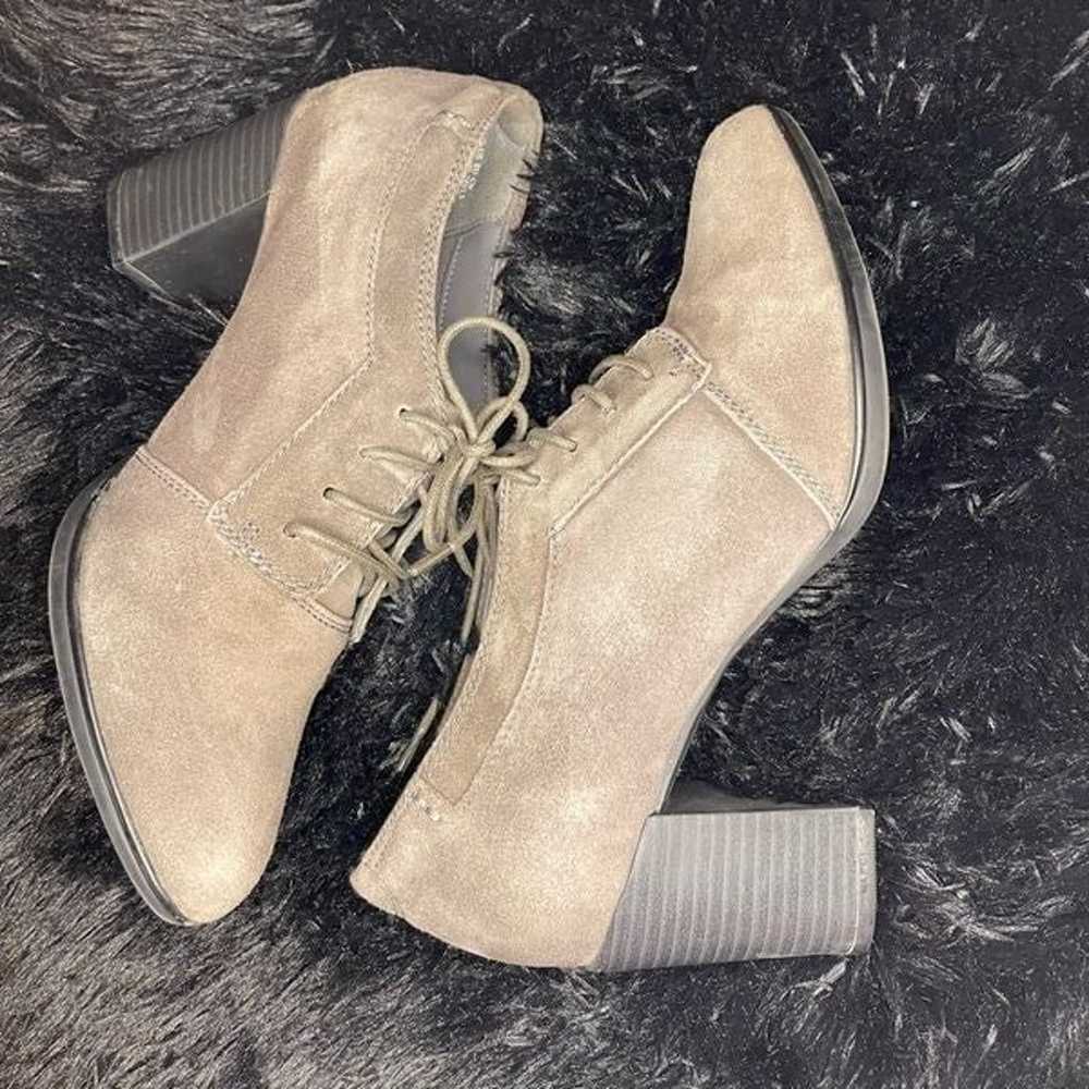 Clarks Gray Suede Lace Booties - image 3