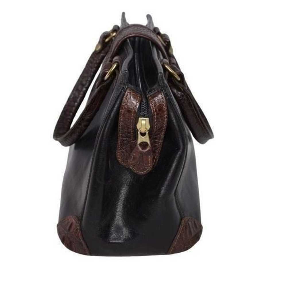 Brahmin Vintage Black and Brown Vintage Handbag - image 4