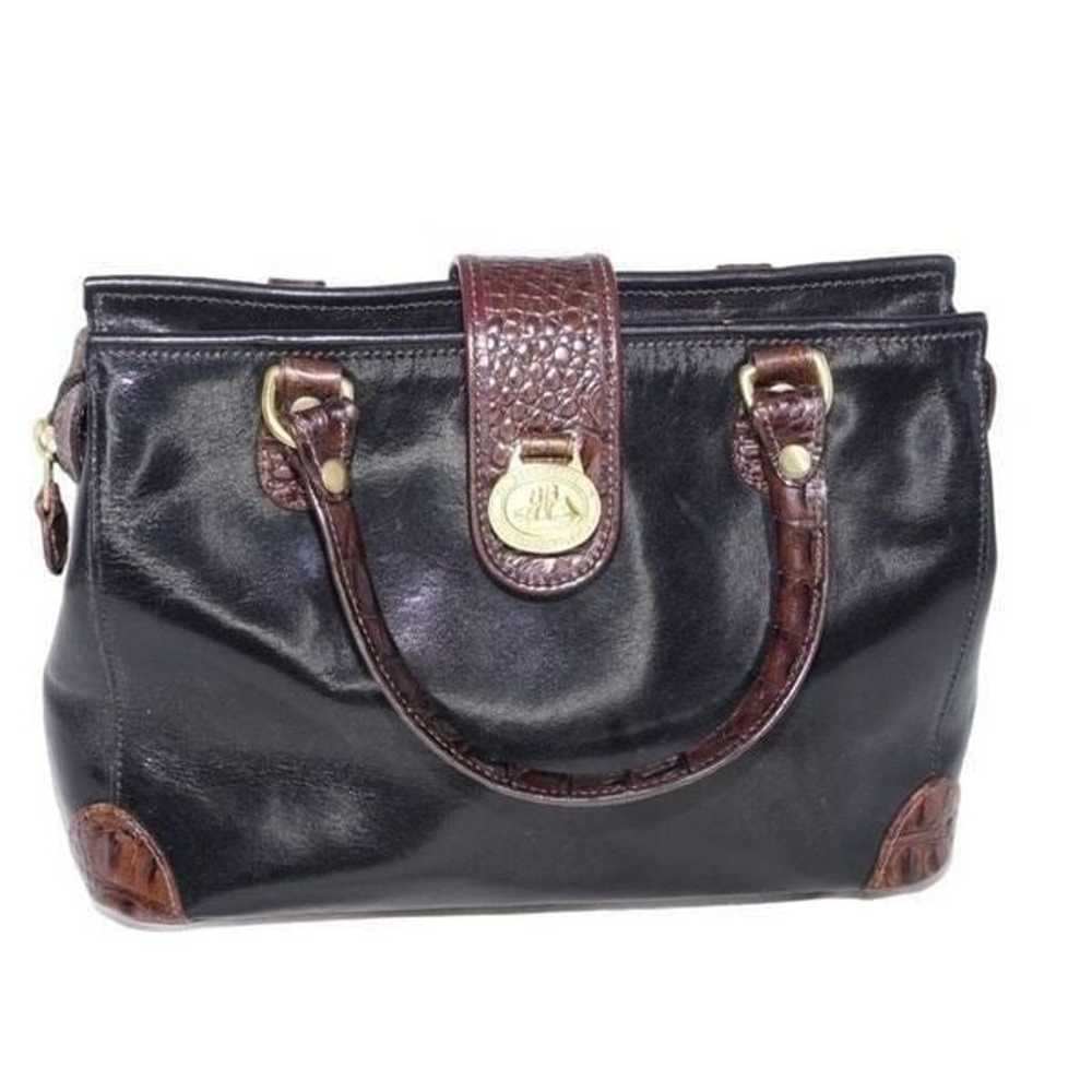 Brahmin Vintage Black and Brown Vintage Handbag - image 9