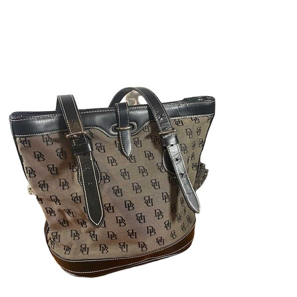 Dooney & Bourke Gray Logo Canvas Tote Bag Women V… - image 1