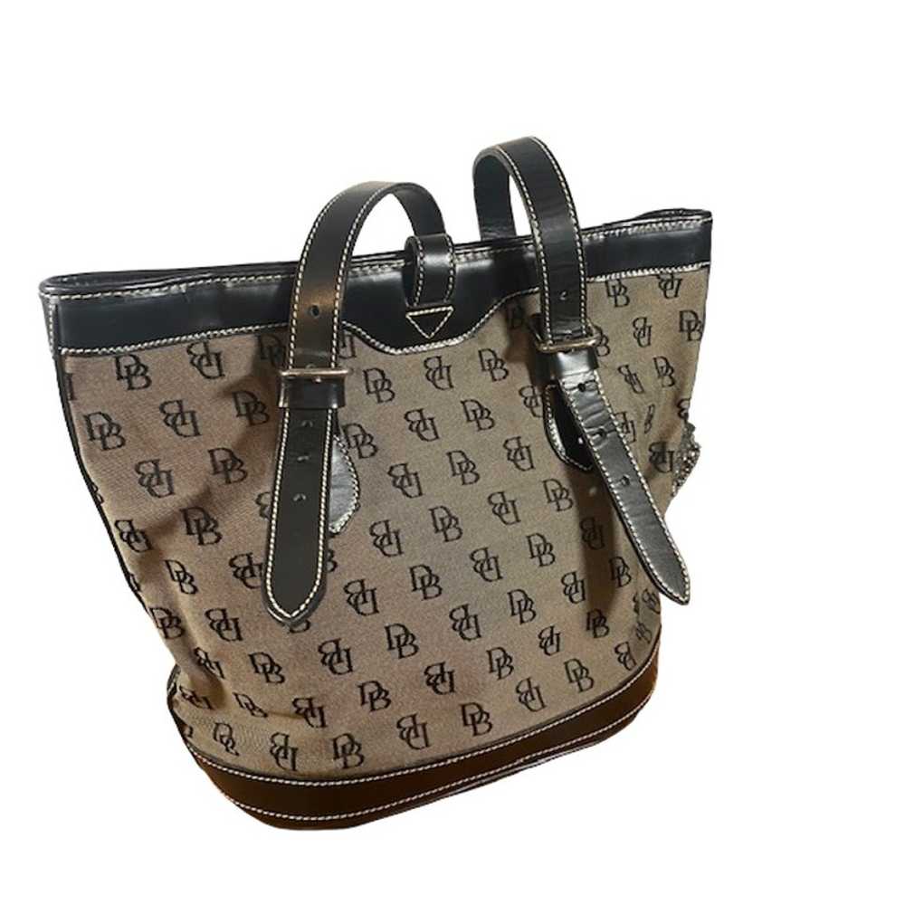 Dooney & Bourke Gray Logo Canvas Tote Bag Women V… - image 2