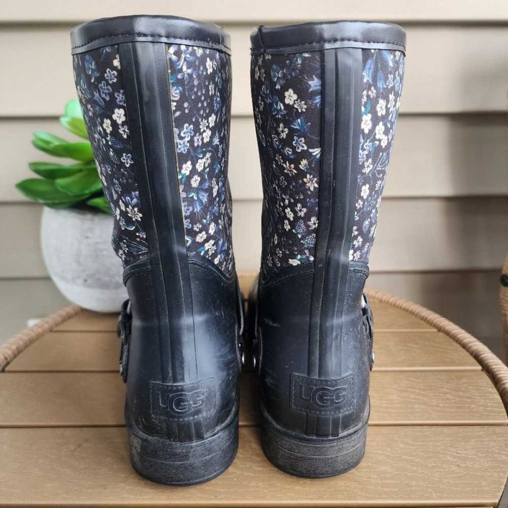 UGG Sivada Liberty Black Floral Rain Boots Weathe… - image 5