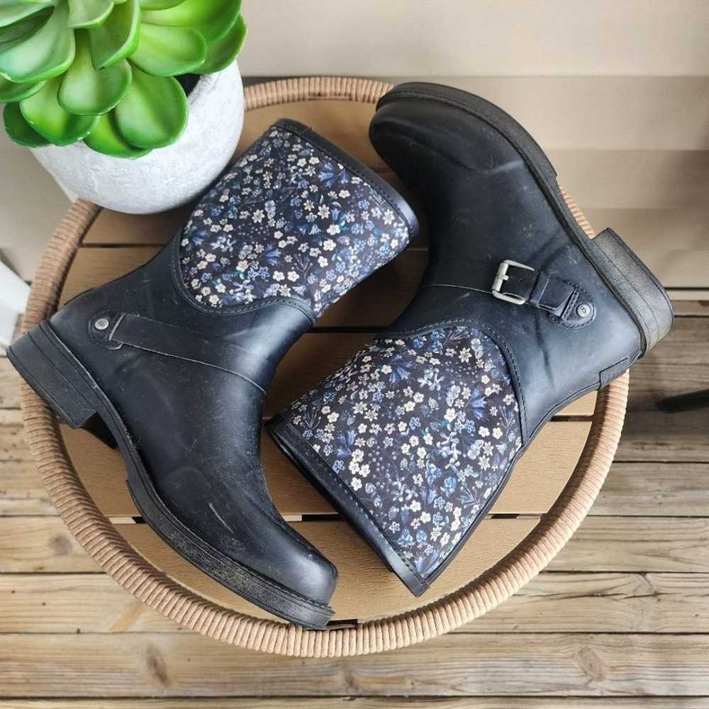 UGG Sivada Liberty Black Floral Rain Boots Weathe… - image 8