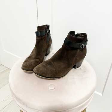 Coach Brown Patricia Suede Ankle Booties Size 8