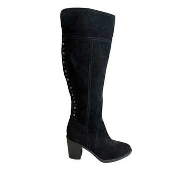 Lucca Lane Rinah Black Suede Knee High Studded Boo