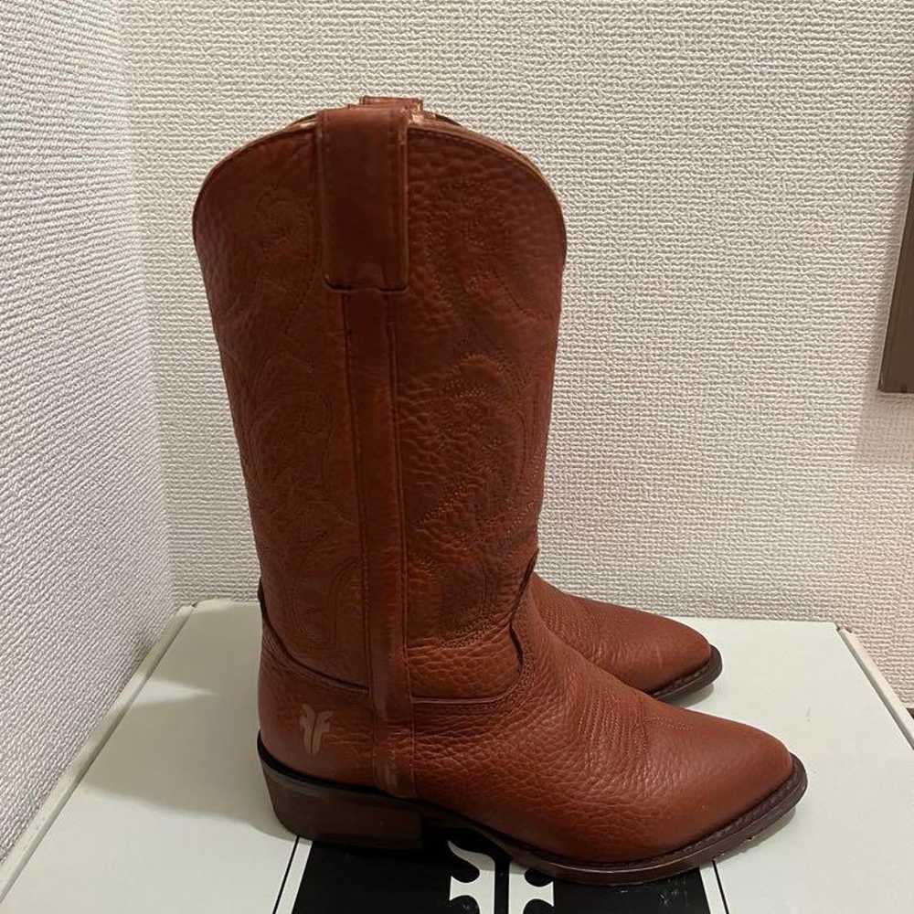 Brown Leather Western Boots F - image 2