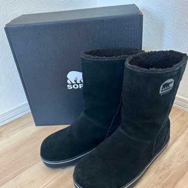 SOREL Black Sheepskin Boots 23 centimeters