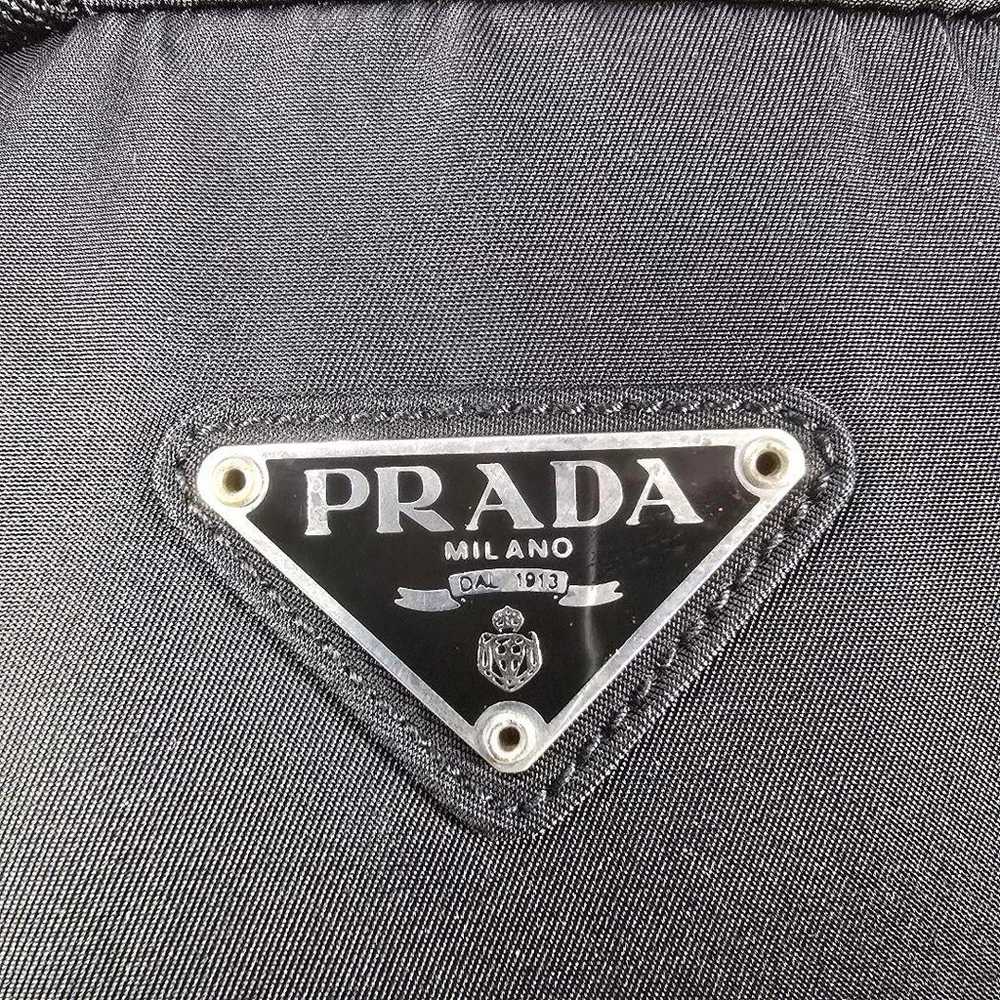 Good condition PRADA V164 backpack triangular log… - image 11