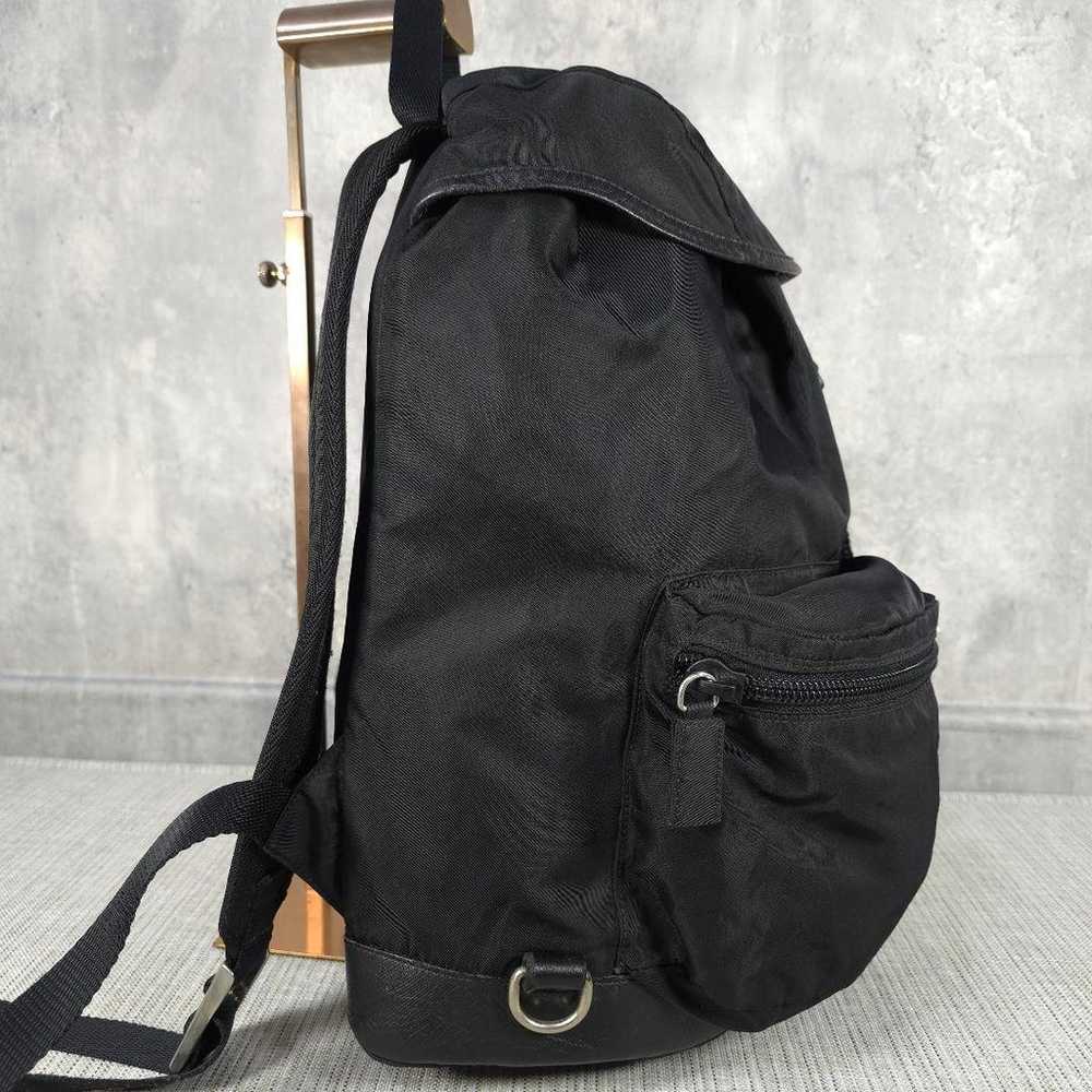 Good condition PRADA V164 backpack triangular log… - image 3