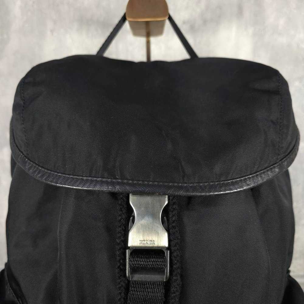 Good condition PRADA V164 backpack triangular log… - image 9