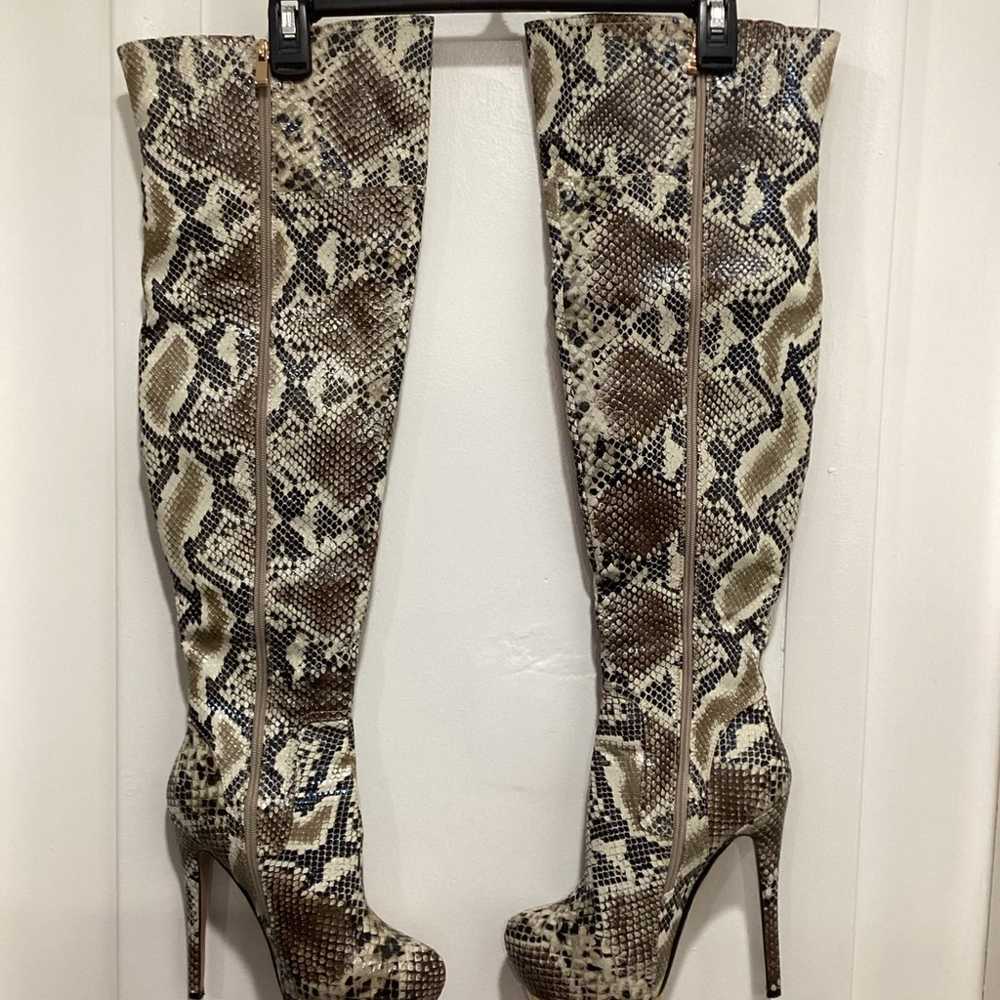 Snake Skin thigh high boots - image 2